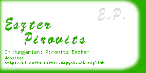 eszter pirovits business card